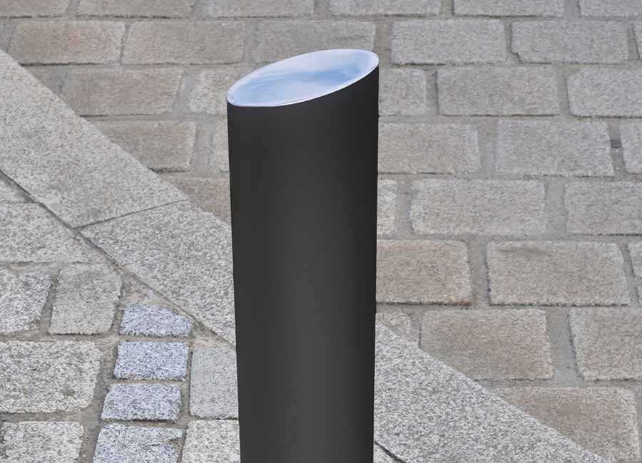 Borne elliptique ZENITH conçu et fabriqué par Aréa mobilier urbain