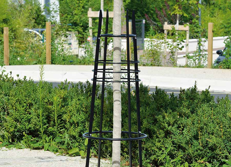 Corset et tuteur d'arbre BYZANCE conçu et fabriqué par Aréa mobilier urbain