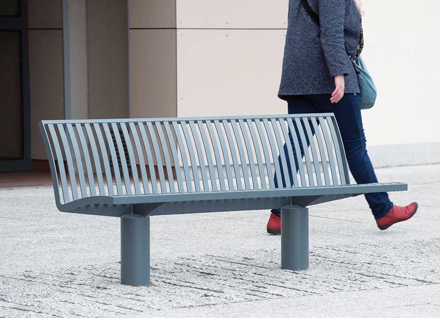 Banc DENVER conçu et fabriqué par Aréa mobilier urbain