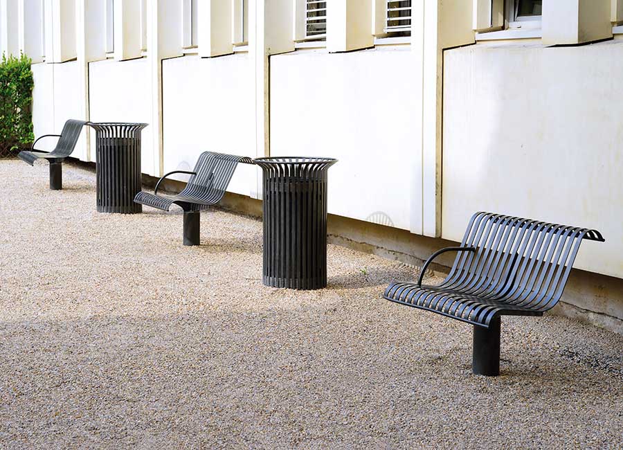 Banc ESTORIL conçu et fabriqué par Aréa mobilier urbain