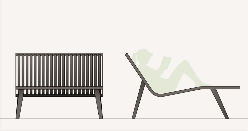 Area - Chaise longue - Michigan 