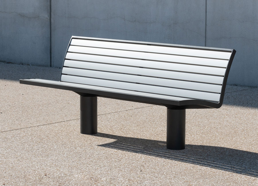 Banc à dossier - Denver aluminium