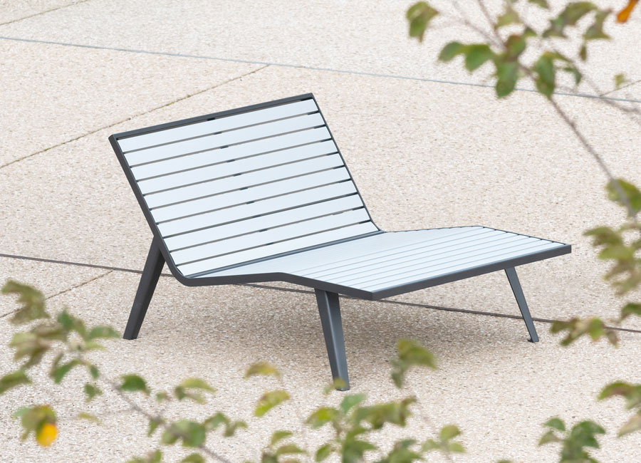 Chaise longue - Michigan aluminium