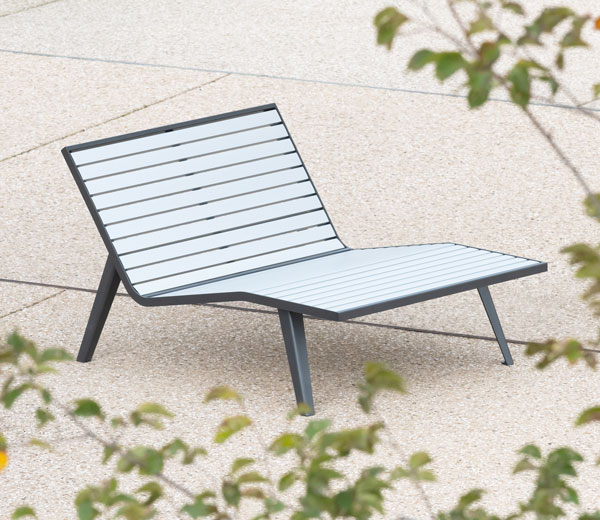 Area - Chaise longue - Michigan aluminium