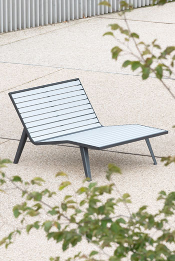 Area - Chaise longue - Michigan aluminium