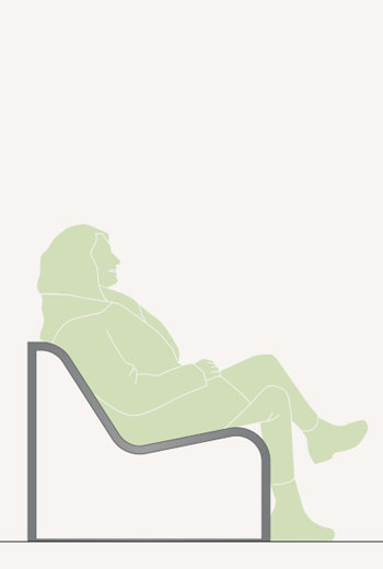 Area - Banc à dossier - Cannes bois