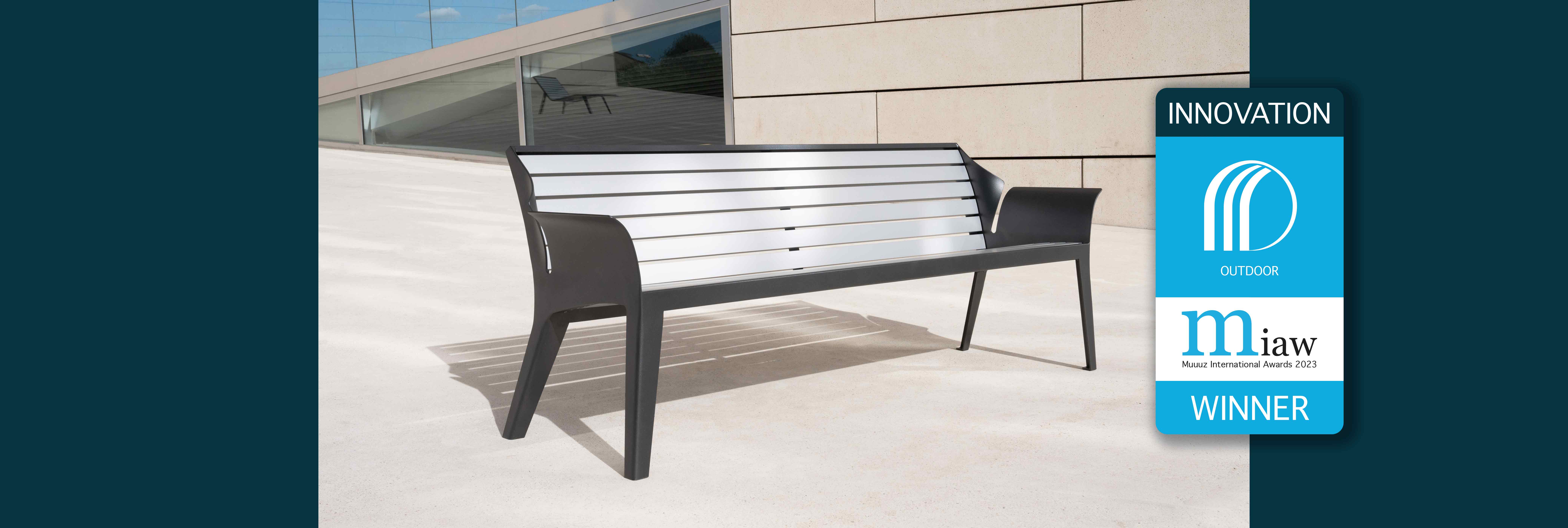 Banc Vancouver aluminium créé par area mobilier urbain