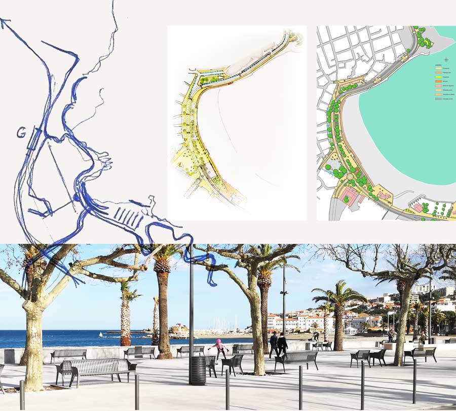 Interview d’Éric Salliot de l’agence Frys par Aréa mobilier urbain sur la Refonte du front de mer de Banyuls-sur-mer